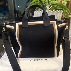 Rothy's Black, Tan and Cream Classic Handbag